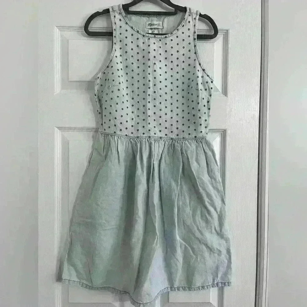 Madewell Eyelit Chambray Denim Dress Womens size 2